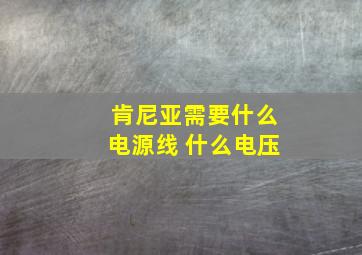 肯尼亚需要什么电源线 什么电压